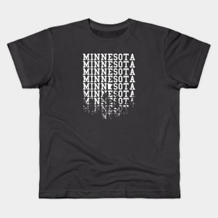 Minnesota Wordmark Forest Cutout Kids T-Shirt